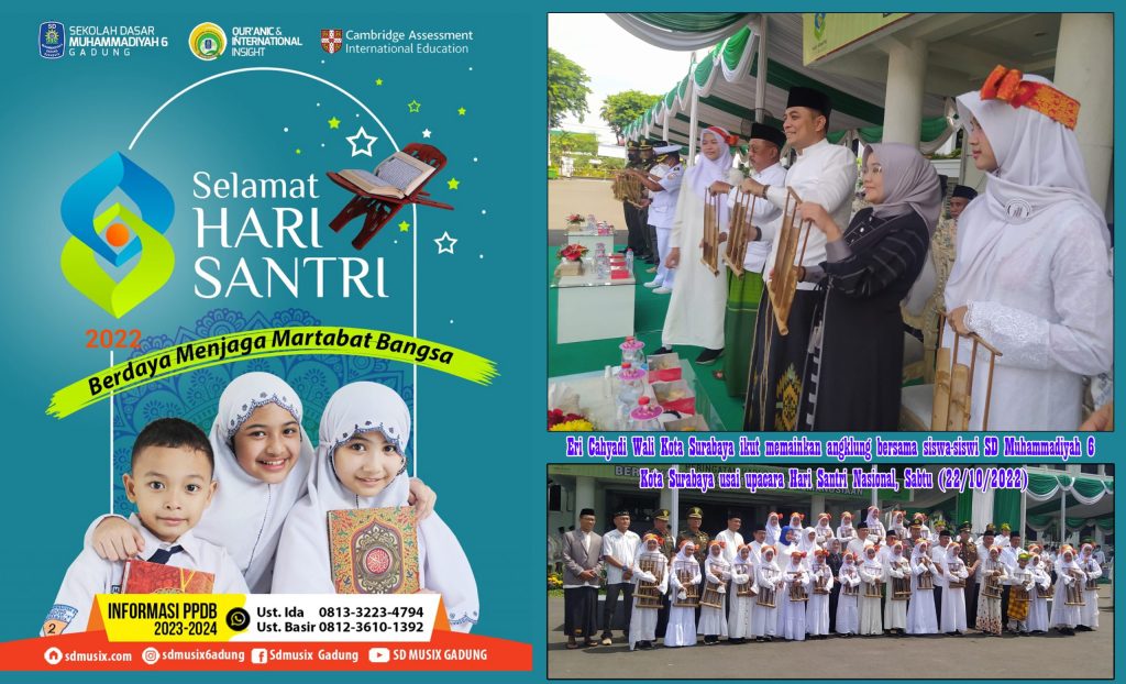 AKSI MUSIK ANGKLUNG SDMUSIX DI HARI SANTRI KOTA SURABAYA